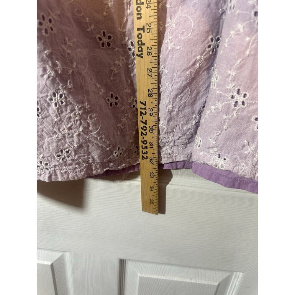 Lane Bryant Short sleeve convertible off shoulder dress 100% cotton 22-24 Purple - Picture 9 of 10